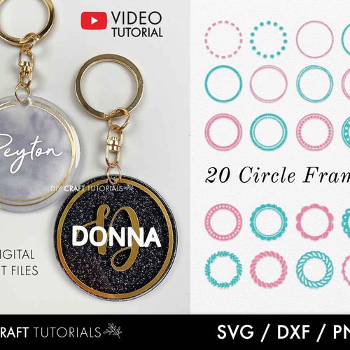 Keychain Patterns Svg Circle Frame Svg Round Pattern Svg Etsy Australia
