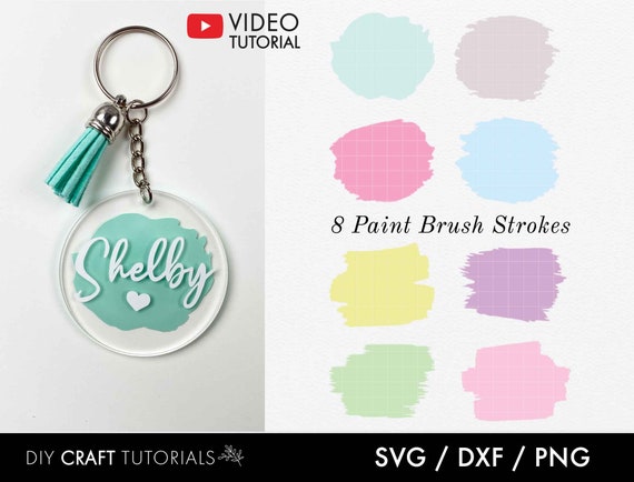 Download Paint Brush Stroke Svg Paint Brush Svg Key Ring Pattern Svg Etsy