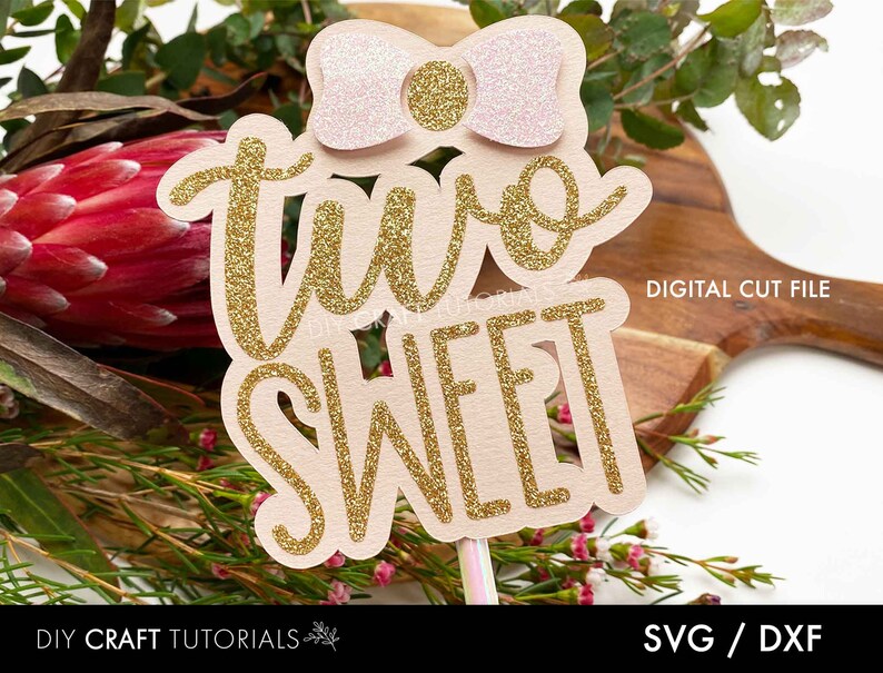 Download Cake Topper SVG Two Sweet svg Two Sweet Cake Topper SVG ...