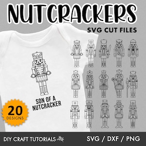 Quebra-nozes de Natal SVG, arquivo SVG de quebra-nozes, clipart de quebra-nozes, decoração de Natal, enfeite de quebra-nozes de Natal, pacote SVG de quebra-nozes