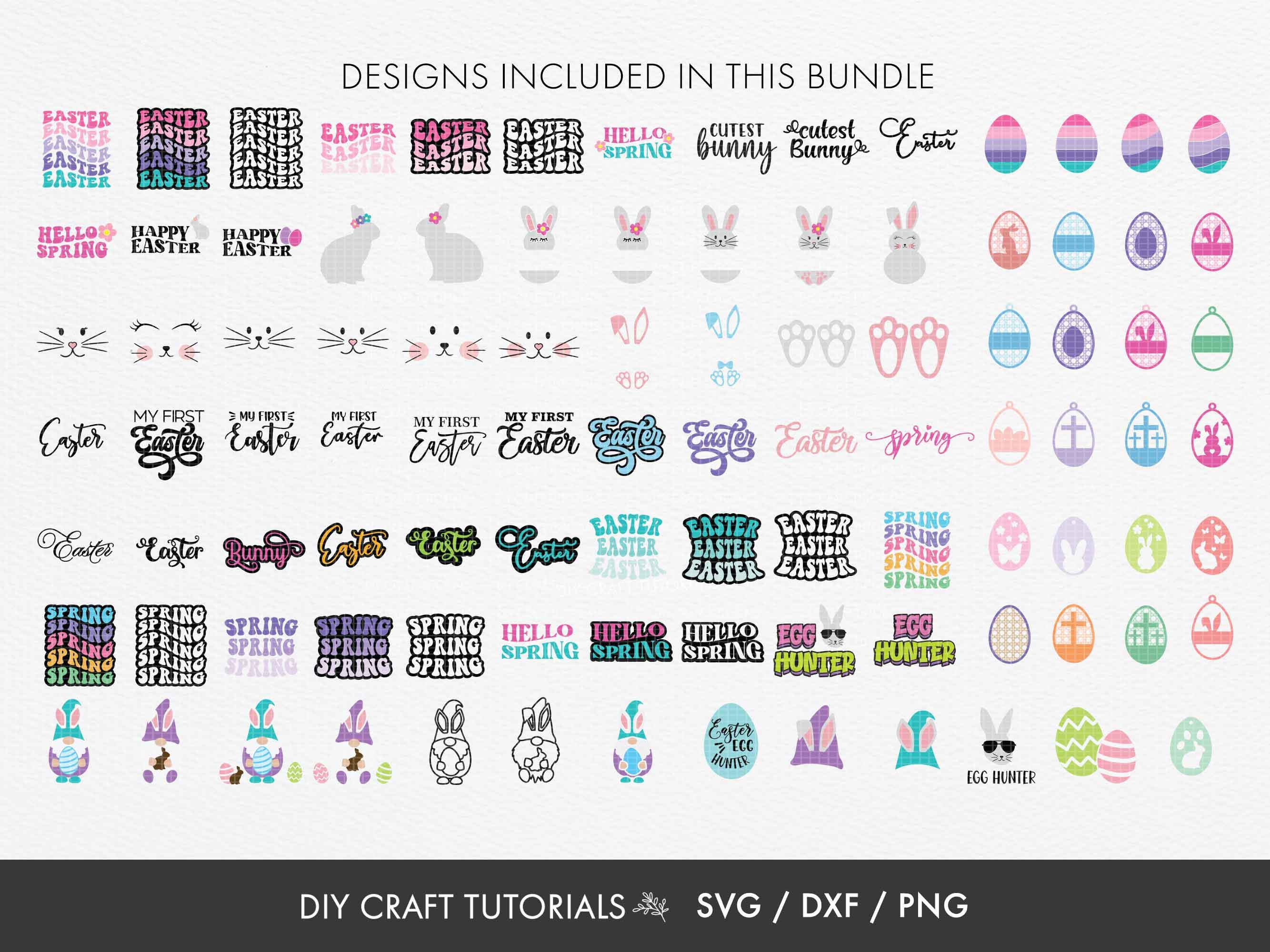 Easter SVG Bundle Mega Pack | 200 Easter Cut Files | Bunny Egg Spring ...