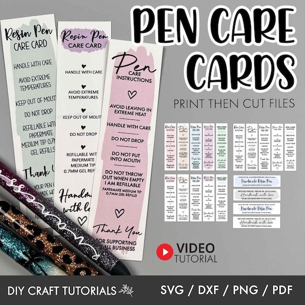 Pen Care Card svg, Resin pen display card svg, Epoxy glitter pen svg, Pen Holder SVG, pen display card svg, cricut svg