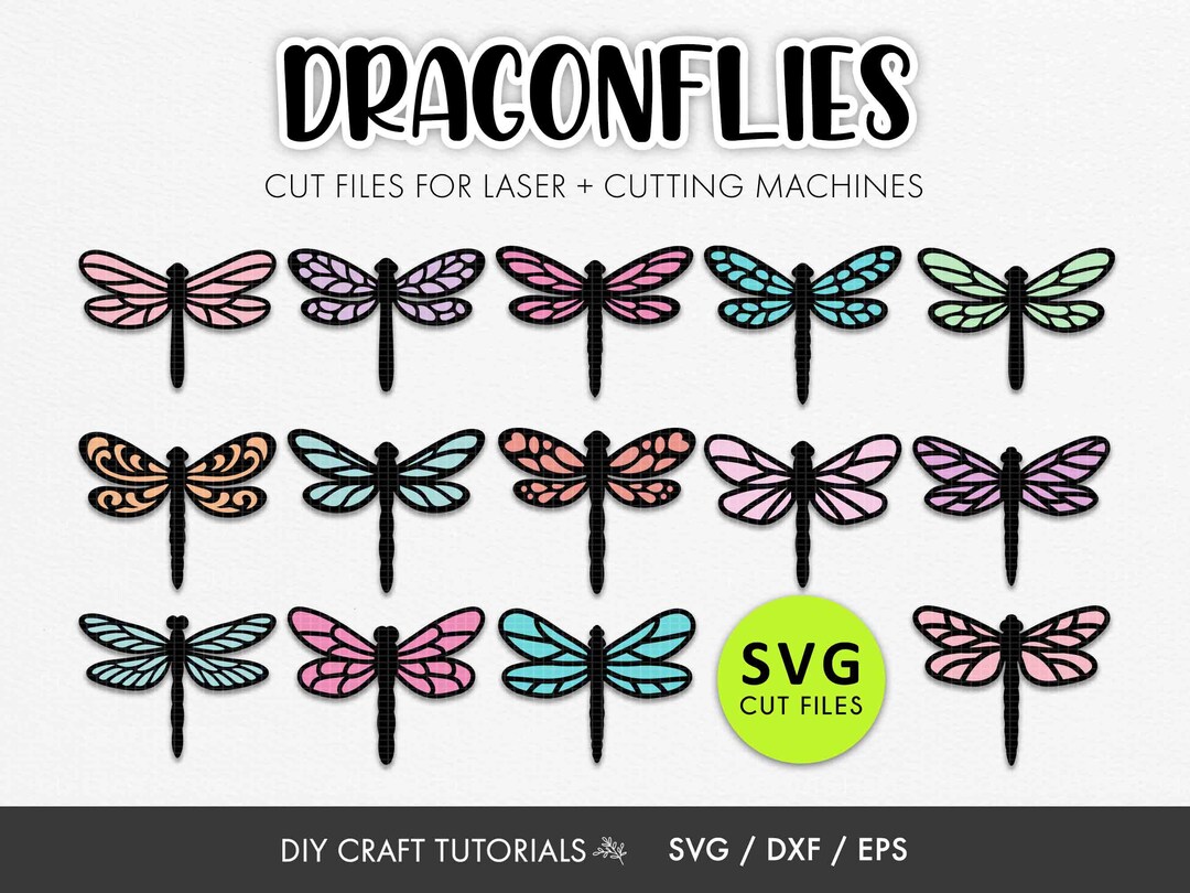 Dragonfly SVG Bundle | Layered Dragonfly Cut Files | Laser Cut ...