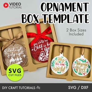 Acrylic Ornament Box svg, Double Ornament Box svg, Gift Box svg, Ornament Gift Box svg, Christmas Ornament Box SVG, Christmas SVG