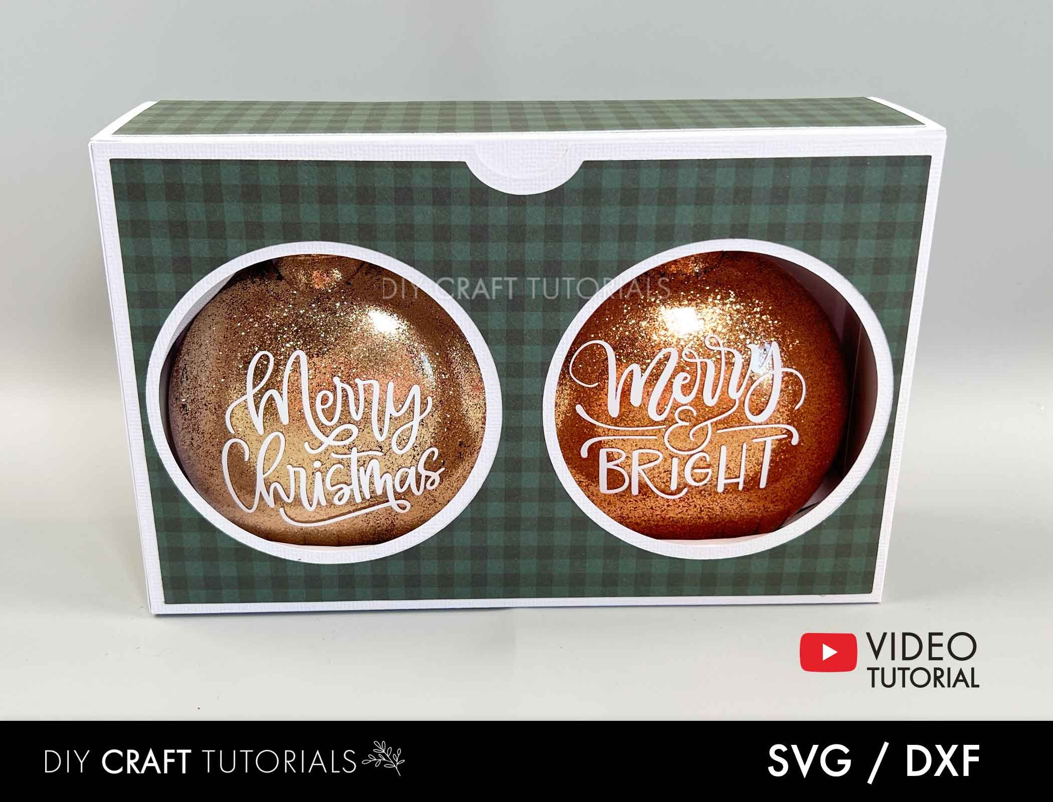 4 Flat Disc Ornament Box SVG Double Ornament Box SVG Etsy