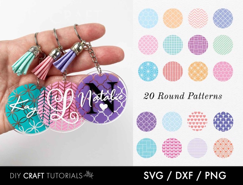 Download Round Pattern svg Circle Patterns Svg Keychain svg keyring ...