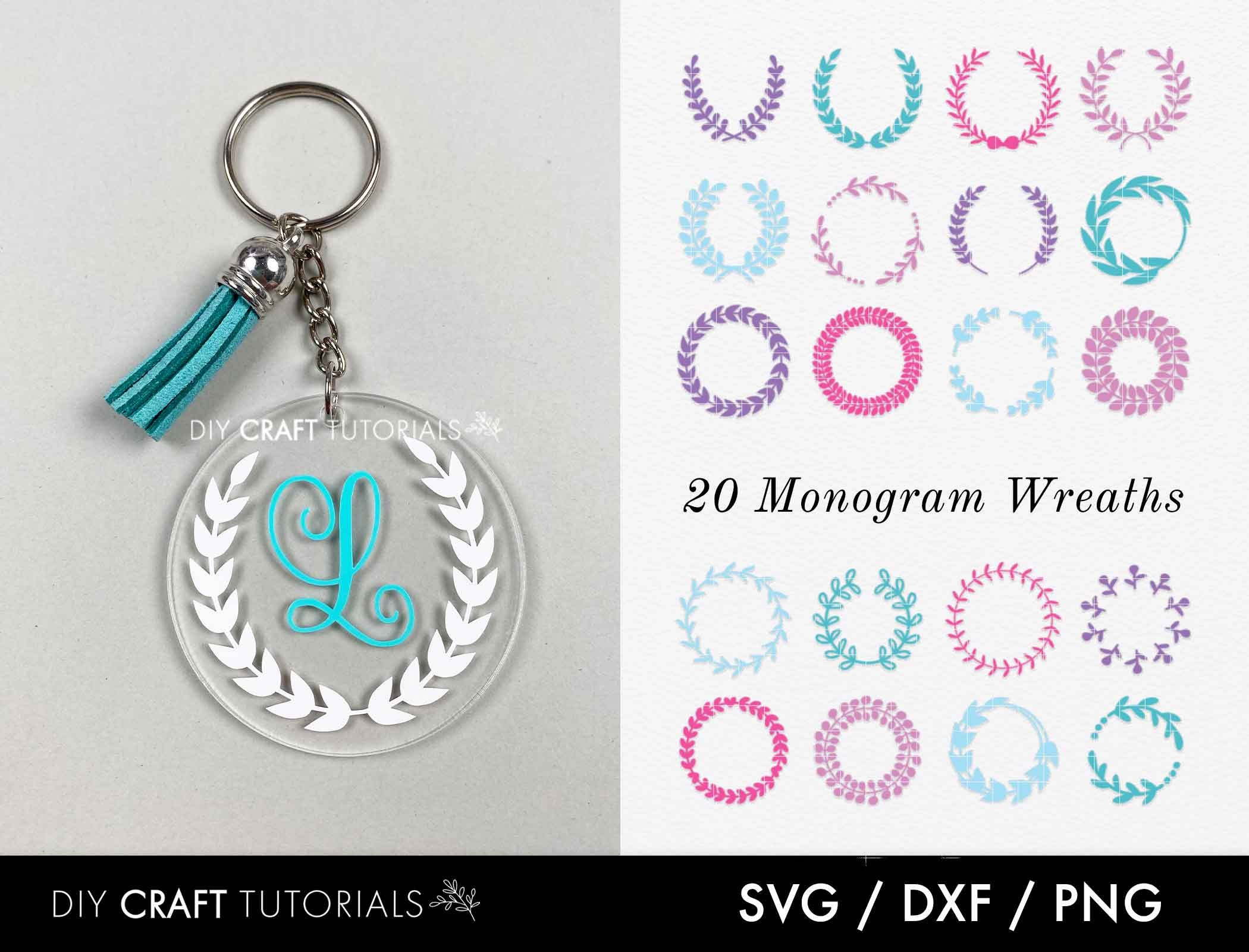 Download Keychain patterns svg Laurel Wreath svg Monogram svg ...
