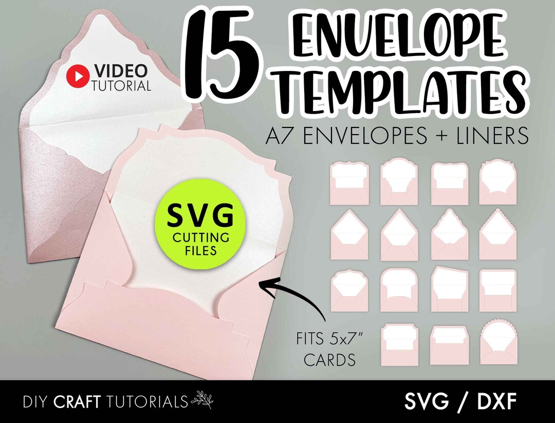 A7 Envelope Template, 5.25 X 7.25 Envelope Template, A7 Envelope SVG