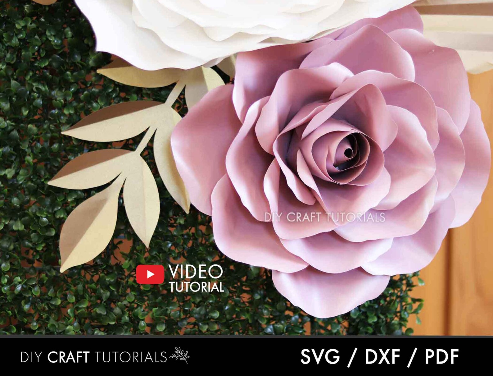 Large Paper Rose Template Rose Svg 3D Paper Flowers Paper - Etsy Canada