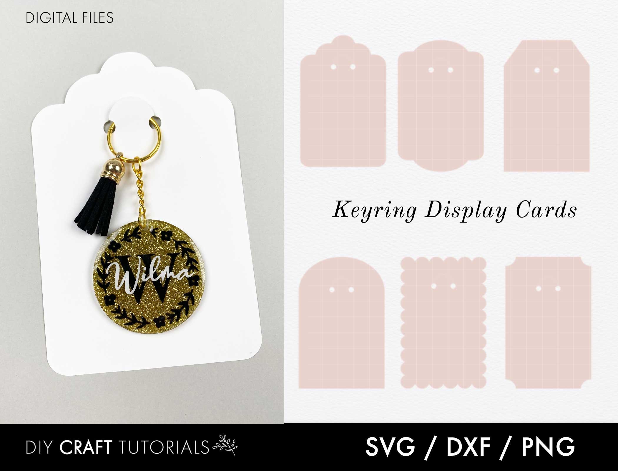 Keychain Display Card Svg Keychain Display Card Template - Etsy