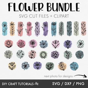 Blumen svg, Pinselstrich svg, Pinsel svg, Farbspritzer svg, Farbstrich svg, Schlüsselanhänger svg, Cricut svg, SVG Bundle, Blätter svg