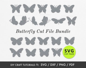 Butterfly Silhouette SVG Bundle: Cut Files