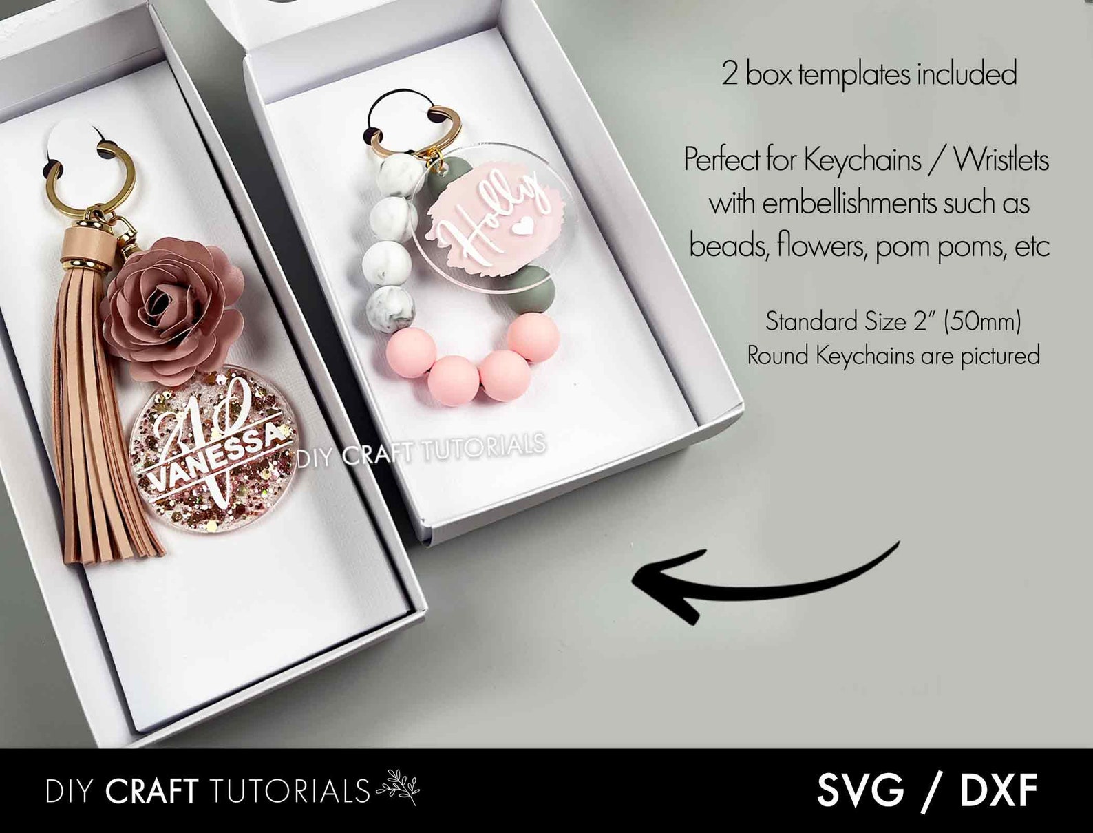 Keychain Box SVG, Keychain Display Box Template, Keychain Display Card Svg, Keychain Packaging