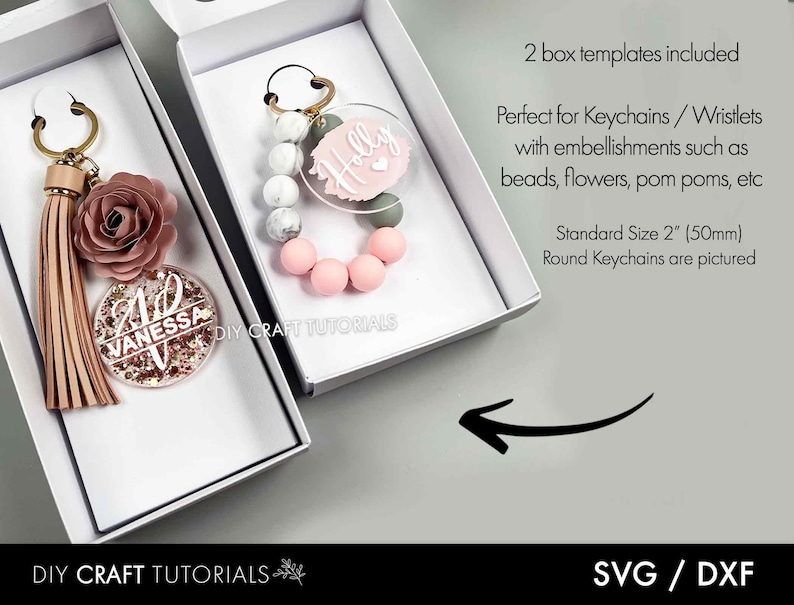 Keychain Box SVG Keychain Display Box Template Keychain Etsy New Zealand