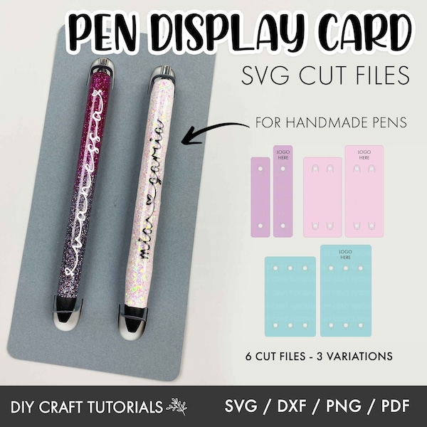 Pen Display Card svg, Pen card svg, Pen Holder SVG, pen display card svg, Pen card svg, Packaging card, glitter pen svg, cricut svg