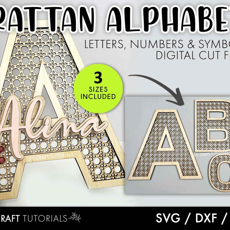 Rattan Letter Alphabet - Etsy