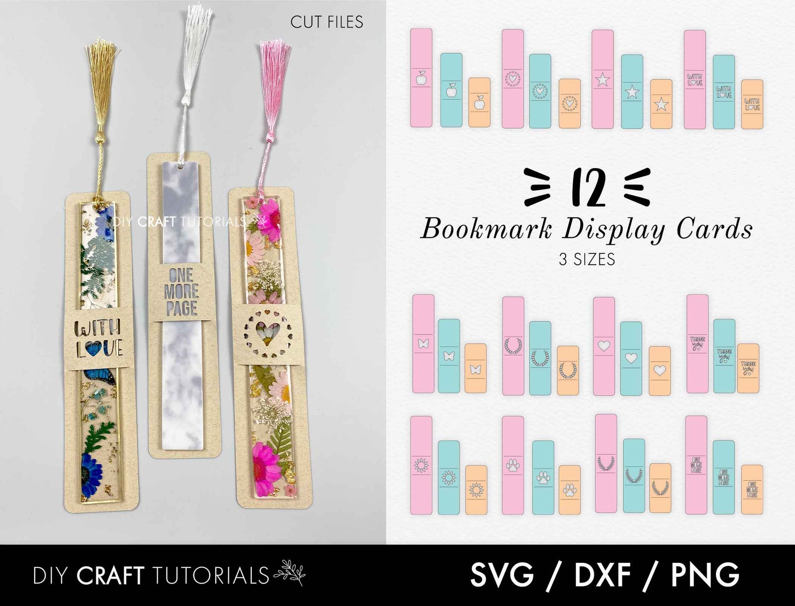 Bookmark Display Card Svg Bookmark Sleeve Svg Bookmark Etsy UK