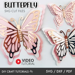 3D Butterflies SVG