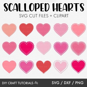 Scalloped Heart svg, Heart svg, Valentine's day svg, Lace Heart Doily, heart tag svg, love svg, laser cut file, cricut svg, glowforge svg
