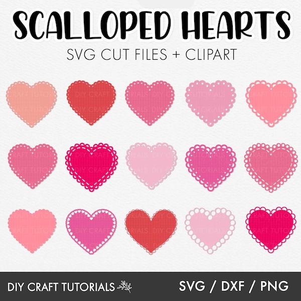 Scalloped Heart svg, Heart svg, Valentine's day svg, Lace Heart Doily, heart tag svg, love svg, laser cut file, cricut svg, glowforge svg