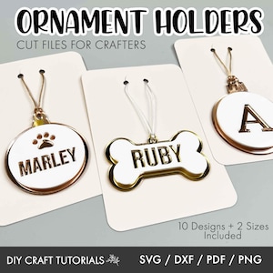 Ornament Holder SVG Bundle, Ornament Display Card Svg, Display Card Template, Ornament Packaging, Packaging svg, cricut svg