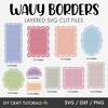 Wave Frame SVG | Wave Frame Cut File | Wave Invitation Frame Cut File ...