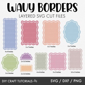 Wavy Invitation svg, Wavy Shape svg, Wavy Frame svg, Wave svg, Wavy Border, Wavy Edge, Wavy svg,Invitation svg, glowforge, Laser cut files