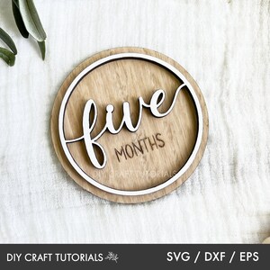 Baby Milestone Discs SVG: Laser Cut File, Birth Announcement - Etsy ...