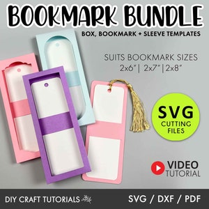 Bookmark Box svg, Bookmark Sleeve svg, Bookmark svg, Bookmark Holder svg, Bookmark Display Card svg, svg for cricut, bookmark template
