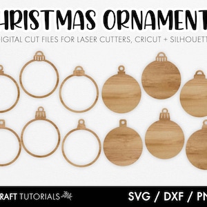 Weihnachts-SVG, Weihnachtsschmuck SVG, Winter-SVG, Christbaumkugel-SVG, SVG-Bundle, Frohe Weihnachten-SVG, Glowforge-SVG, Laser-Cut-Datei