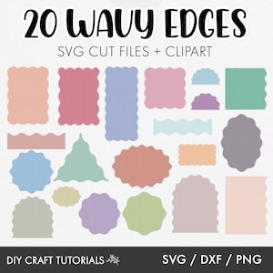 Wavy Edge svg, Wavy Invitation svg, Wavy Shape svg, Wavy Frame svg, Wave svg, Wavy Border,  Wavy svg, Invitation, glowforge, Laser cut files