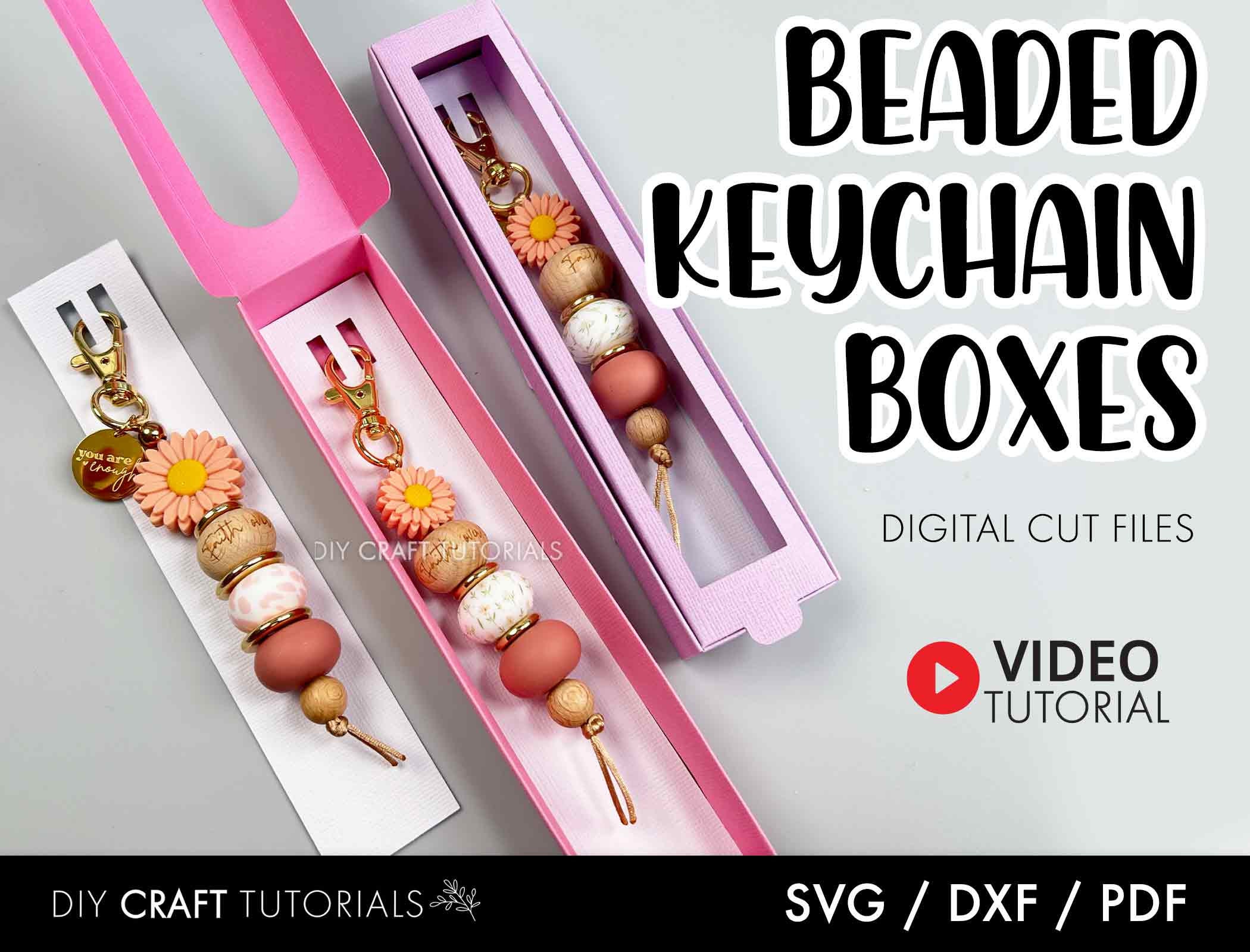 Beaded Keychain Display Box Template Keychain Box SVG Etsy