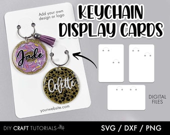 Double Keychain Display Card SVG, Keychain Packaging, keychain svg, Packaging svg, svg cut file, svg for cricut, svg bundle, keychain holder