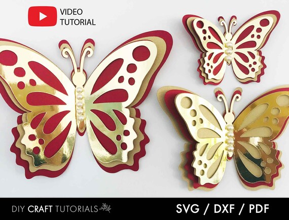 Download Butterfly SVG Butterfly template 3D Butterfly svg ...