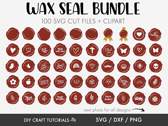 Wax Seal SVG Bundle: 100 Clipart Designs