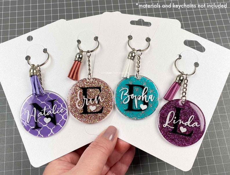 Keyring Display Card Svg Keyring Display Card Template - Etsy