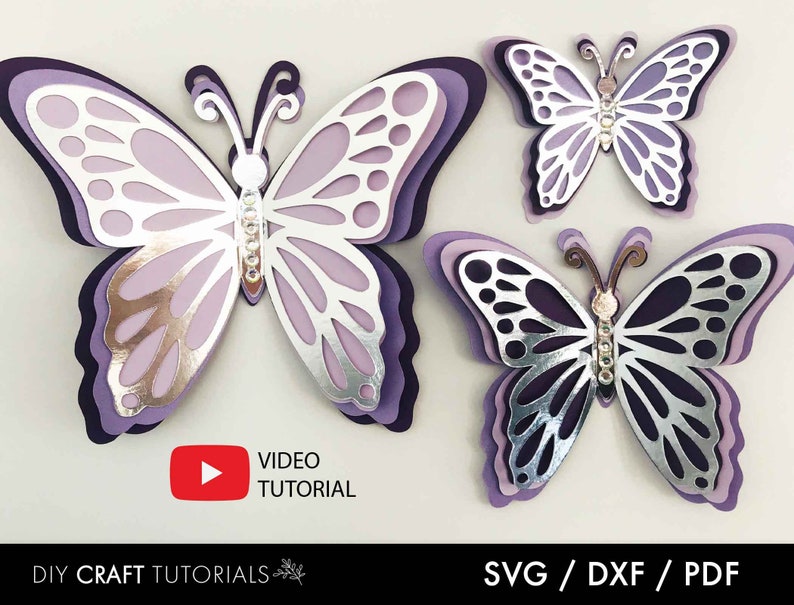 Download Butterfly SVG 3D Butterfly svg Printable Butterflies | Etsy