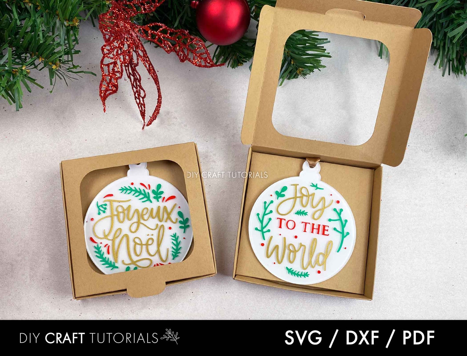 Acrylic Ornament Gift Box Svg Gift Box Svg Christmas Etsy