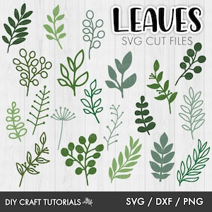 Leaf SVG Bundle: Layered Fall Leaves Clipart Cut Files