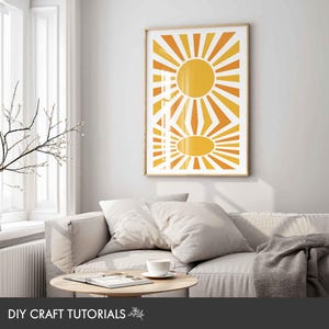 Sun SVG Bundle | Boho Sun SVG Cut Files | Retro Sunshine Clipart image 4