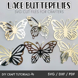 Butterfly svg, Lace Butterfly SVG, Paper Butterfly svg, Butterfly template, Butterfly cut file, glowforge svg, laser cut files, cricut svg
