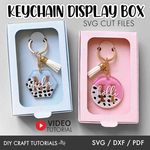 Keychain Box SVG, Keychain Display Card Svg, Keyring Display Card Template, Keychain Packaging, keychain svg, Packaging svg, gift box svg