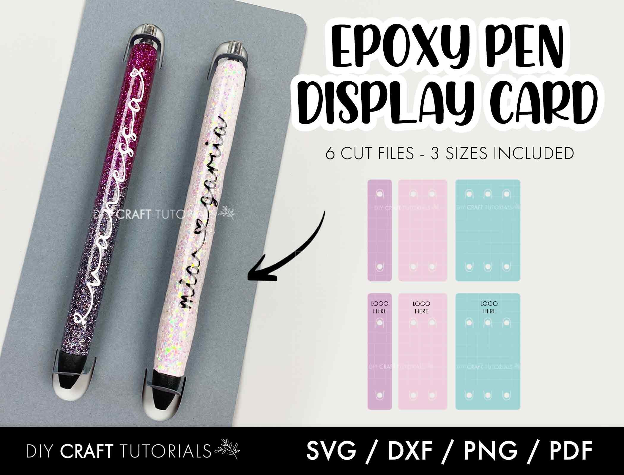 Epoxy Pen Display Card Svg Pen Card Svg Epoxy Pen Holder - Etsy Singapore