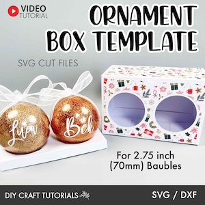 Ornament Box SVG, Double Ornament Box SVG, Christmas Ornament Gift Box svg, Christmas SVG, Christmas Box template, Ornament Gift Box svg