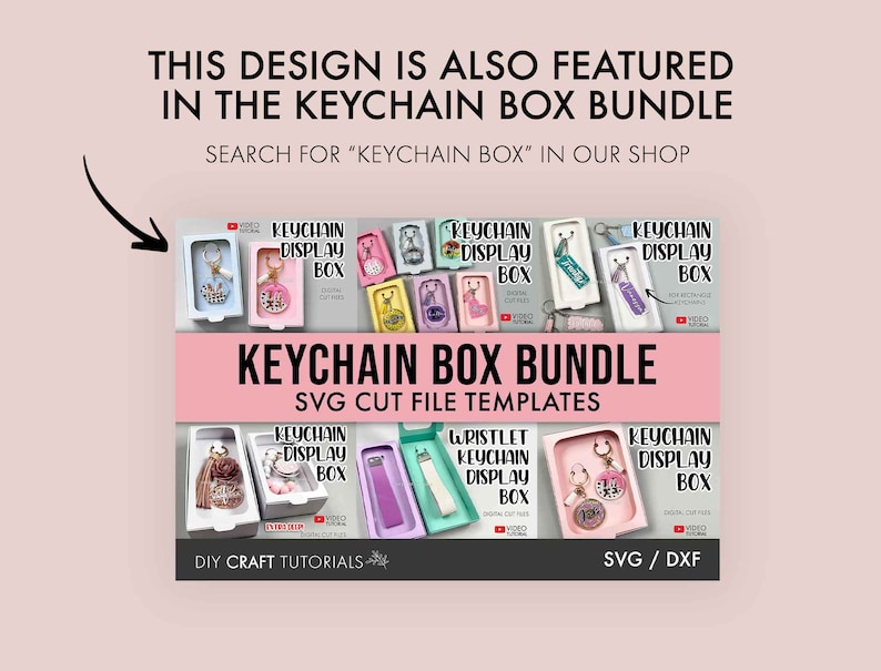 Keychain Box SVG Keychain Display Box Template Keychain Etsy