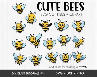 Cute Bee SVG, Bee svg, Bumble bee svg, Honeycomb svg, honey bee svg, laser cut file, cricut svg, flying bee svg, glowforge svg
