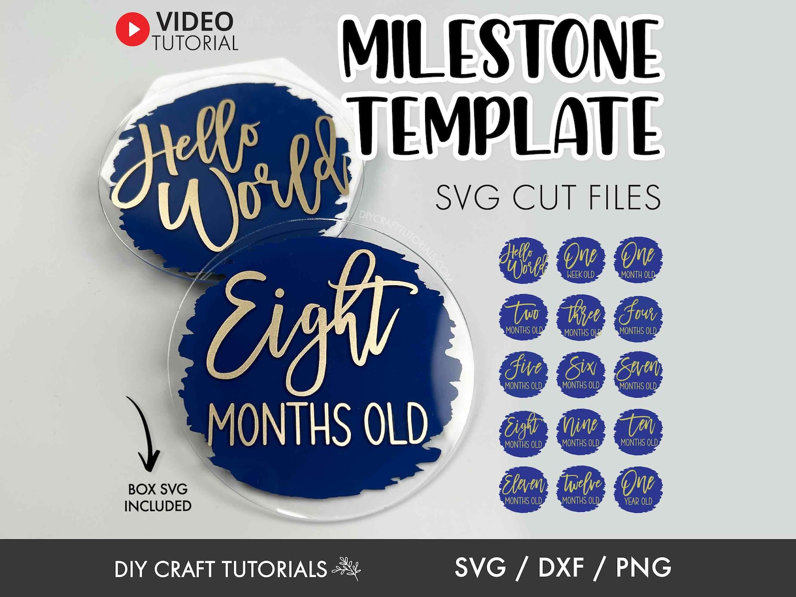 Baby Milestone Discs SVG Bundle: First Year & Gift Box Cut Files - Etsy ...