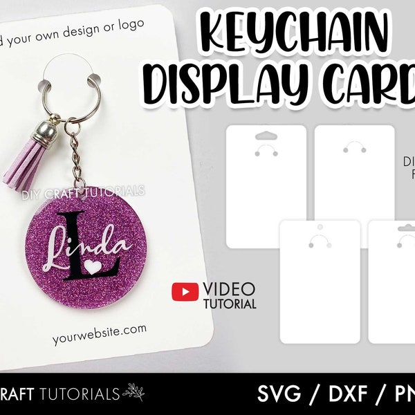 Keyring Display Card Svg, Keyring Display Card Template, Keychain Packaging, Key Ring Tag svg, keychain svg, Packaging svg