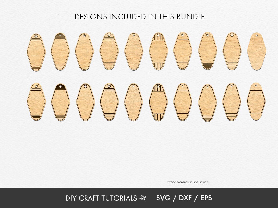 Retro Motel Keychain SVG Bundle | Laser Cut Templates - Etsy
