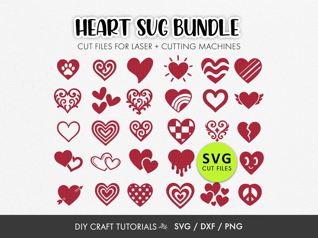 Heart SVG Bundle | Valentine's Day Cut Files - Etsy